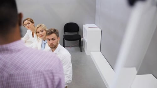 Business Team at Presentation in Office