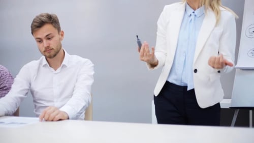 Business Team with Scheme at Presentation