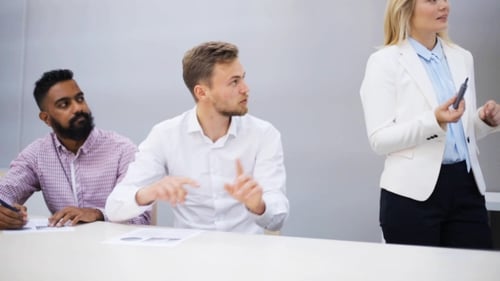 Business Team with Scheme at Presentation