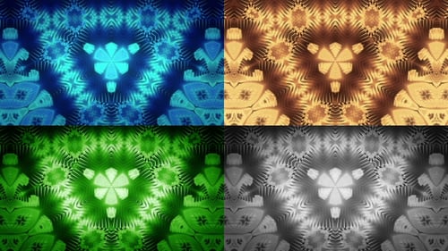 Dynamic Symmetrical Geometric Kaleidoscope Loop Background Pack