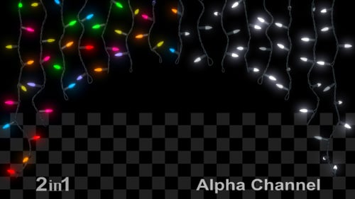 Animated Festive String Lights Overlay for Holiday Celebrations