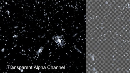 Gentle Winter Snowfall Overlay with Alpha Channel Loop