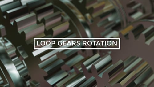 Seamless Loop of Rotating Metallic Gears