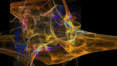 Fondo de movimiento abstracto de curvas coloridas