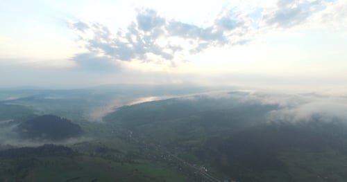 Amazing Beauty Natural of the Mountains on Aerial View