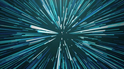 Futuristic Light Streaks Hyperspace Warp Speed Background