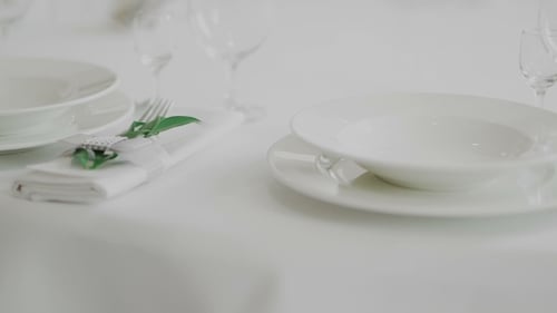 Table setting for wedding or formal event