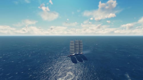 Segelboot im Meer