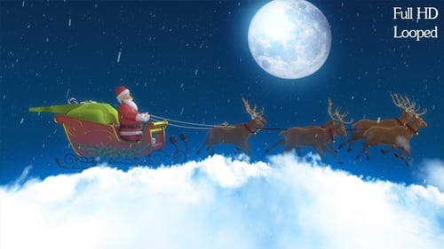 Weihnachtsmann mit Einkaufswagen