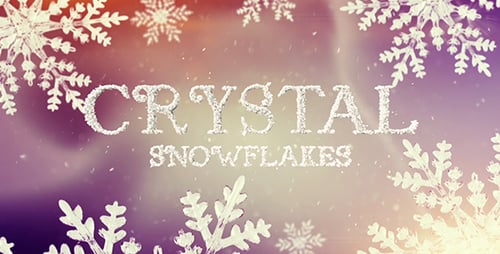 Animated Crystal Snowflakes for Winter Holiday Backgrounds and Transitions