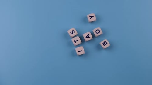 Rotating Blue Background with Text It's a Boy