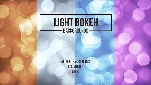 Abstract Looping Light Bokeh Backgrounds Pack