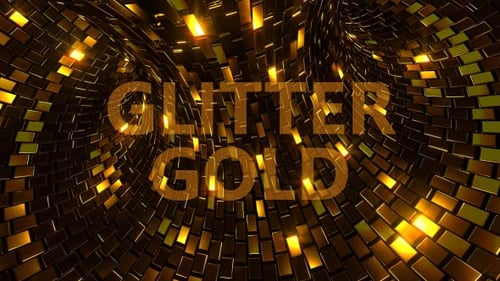 Shimmering Gold Abstract Tunnel Loop Background