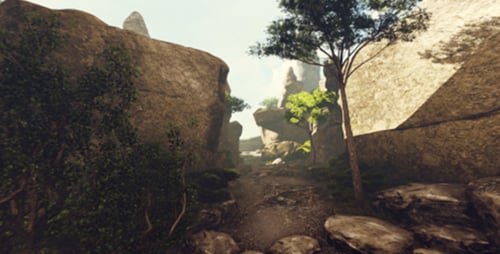 Paisaje de gráficos por computadora