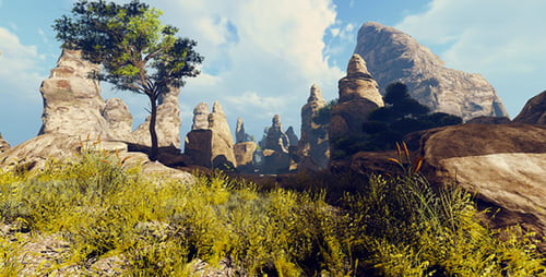 Vol fantastique sur un terrain montagneux