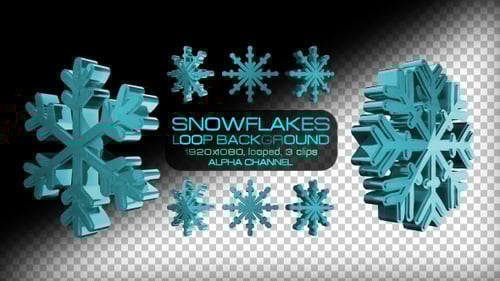 Snowflakes Loop Background Element