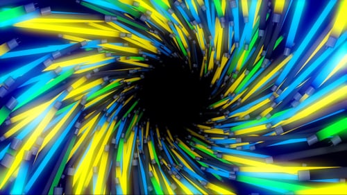 Glow Neon-Farblampen Tunnel