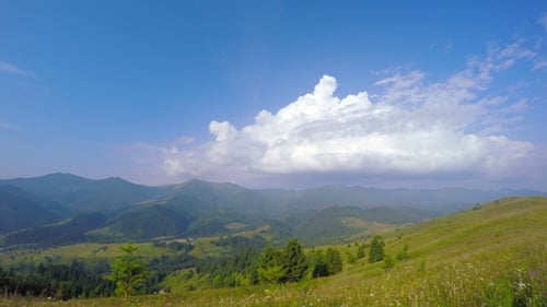 Mountain Landscape with Clouds