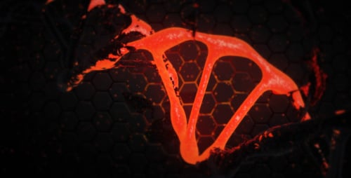 Futuristic Abstract DNA Strand Forming Background Loop