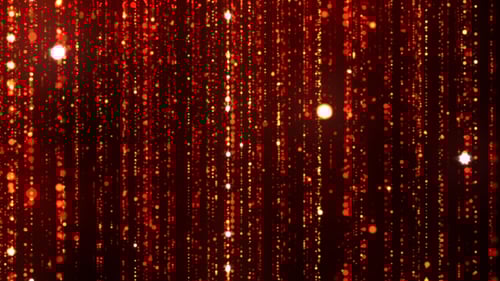 Sparkling Red and Gold Particles Celebration Background