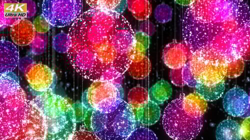 Vibrant Glittering Holiday Ornaments for Christmas and New Year Celebrations