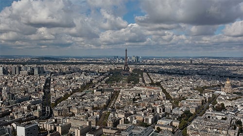 Panoramic view of Paris, France