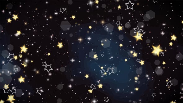 Sparkling Gold Stars and Glitter Falling Animation, Backgrounds Motion ...