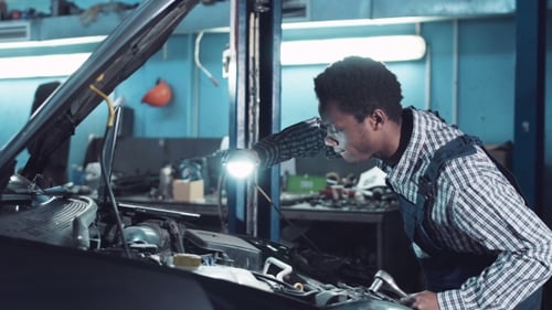Mechanic Doing Car Diagnostic