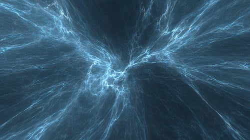 Abstract Blue Energy Warp Light Tunnel Loop Background