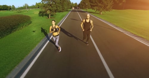Couple Jogging in the Park