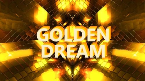 Abstract Gold Geometric Tunnel Motion Background Loop