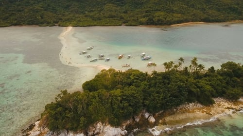 Beautiful Tropical Beach, Aerial View. Tropical Island