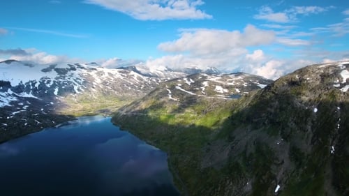 Aerial Footage Beautiful Nature Norway