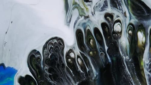 Transparent Reaction the Drop Spreads in Different Directions