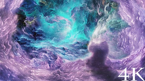 Abstract Fluid Nebula Colorful Animated Background
