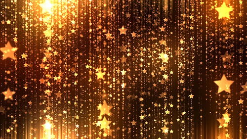 Goldene Sterne leuchten
