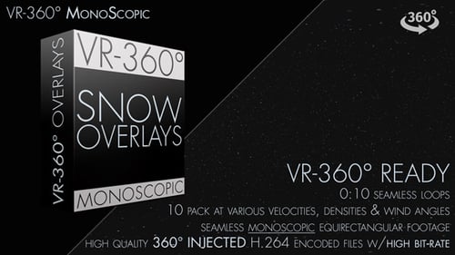 Snow Overlay VR-360° Editor-Paket (MonoScopic)