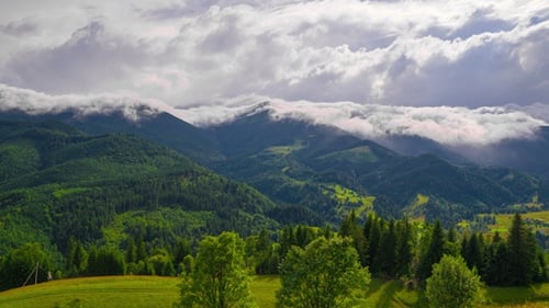 Mountain Landscape with Clouds