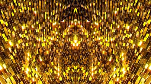 Elegant Golden Glittering Tunnel Background Loop