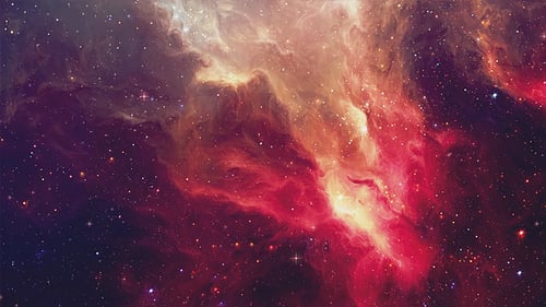Belle nébuleuse de l'espace rouge