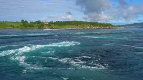 Whirlpools of the Maelstrom of Saltstraumen, Nordland, Norway