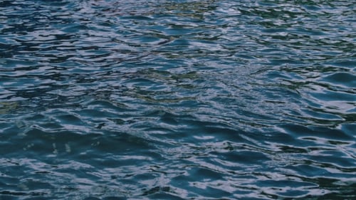 Olas de agua en el lago en verano