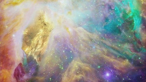 Abstract Cosmic Nebula Background with Sparkling Stars