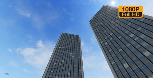 Nubes y edificios Time-lapse
