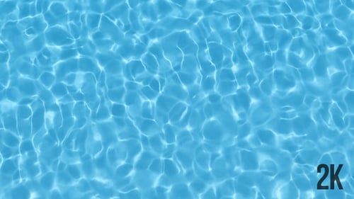 Seamless Loop of Blue Water Ripples with Caustic Light