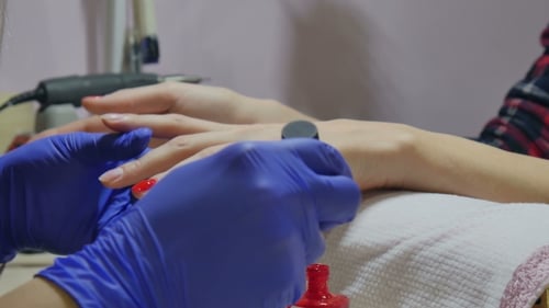 Girl Doing Manicure