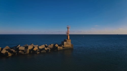 The Flight To the Lonely Lighthouse in the Ocean . Leading Beacons. .
