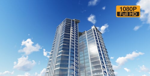 Time-lapse Clouds and Business Building