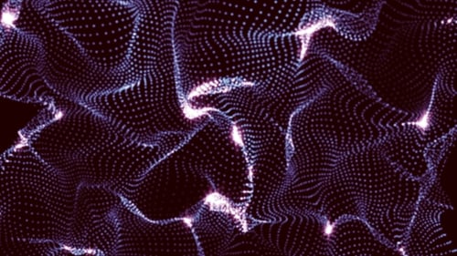 Fantastic Video Animation Moving Purpure Particles Background