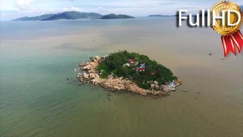 Aero View on a Small Island in the South China